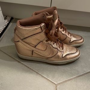 Nike Rose Gild metallic wedge size 9.5 - worn a few times